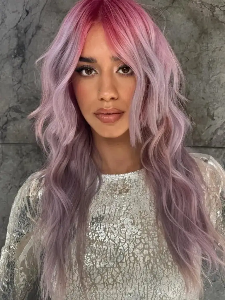 Mid-Back Pink To Lavender Balayage Mid-Back Pink To Lavender Balayage — Purple Hair Dye Inspiration