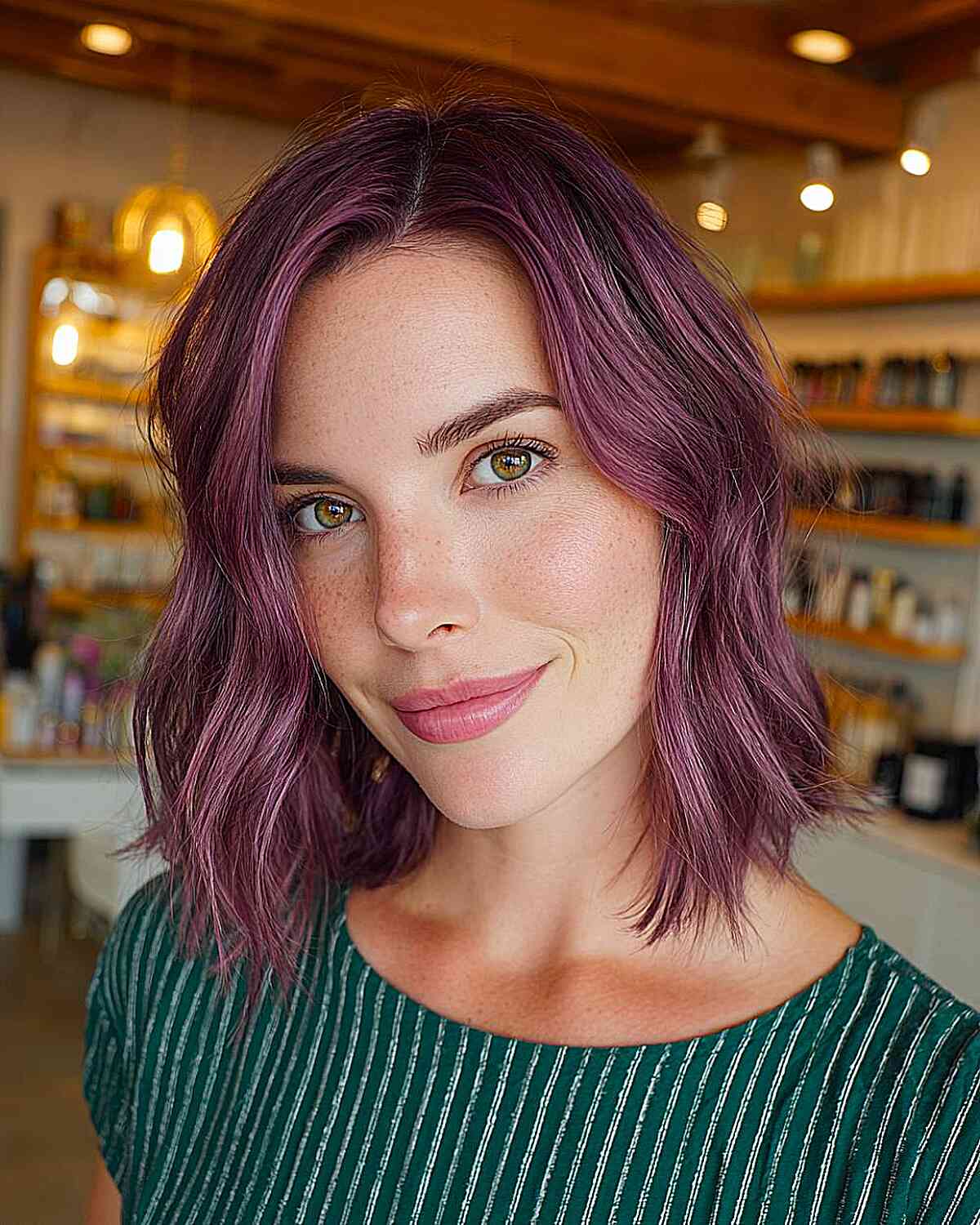 Muted Dusty Rose Purple Chin Bob Muted Dusty Rose Purple Chin Bob — Purple Hair Dye Inspiration