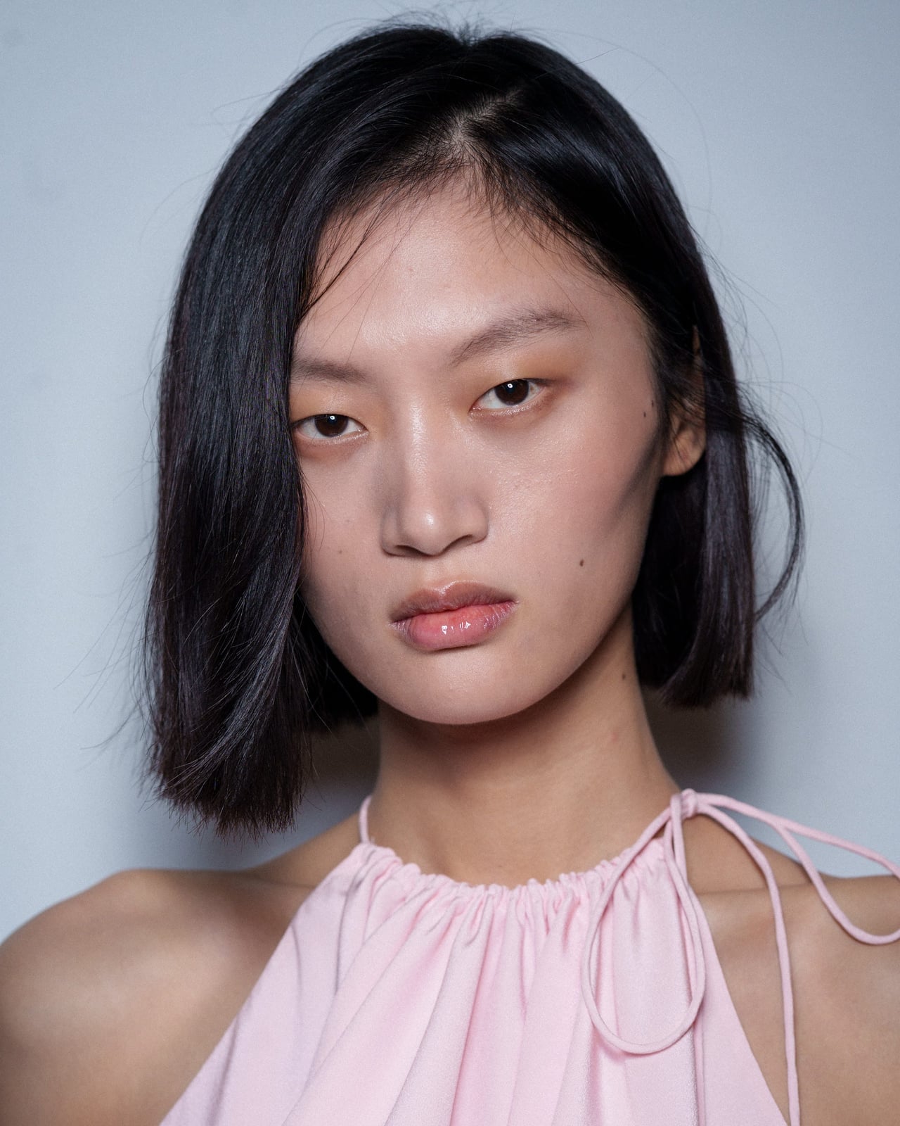 Black Chin Length A-Line Bob Glossy Finish Black Chin Length A-Line Bob Glossy Finish — Simple A-Line Bob