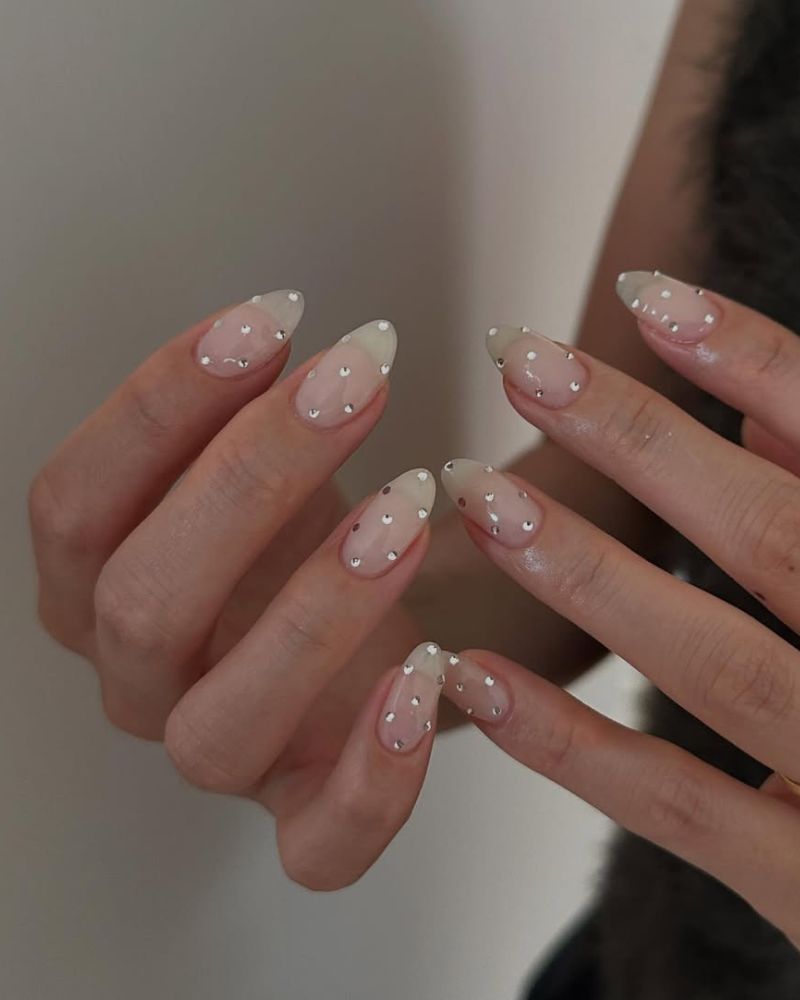 Pink Base White French Tip Medium Almond Pink Base White French Tip Medium Almond — Simple Almond French Tip Nails