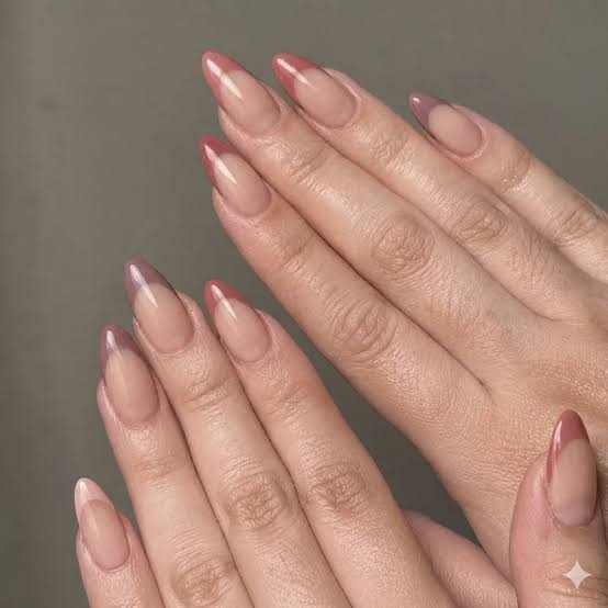 Thin White French Tip Medium Almond Thin White French Tip Medium Almond — Simple Almond French Tip Nails