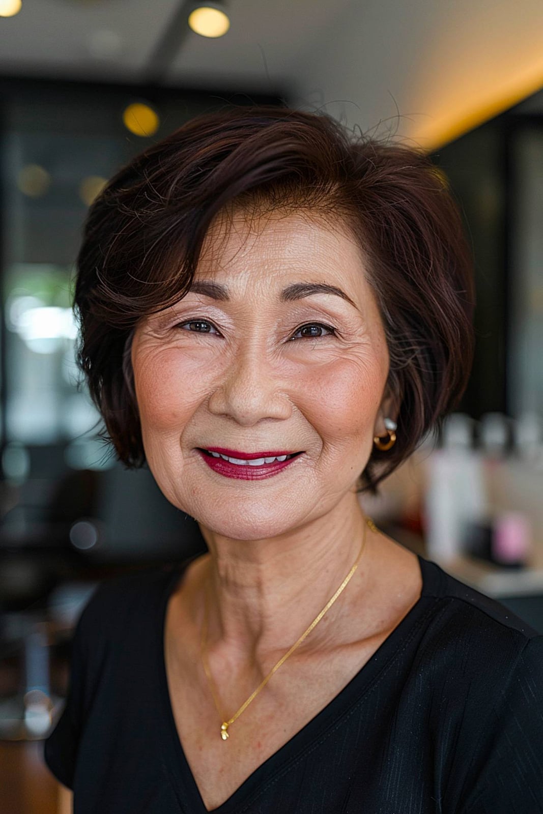 Voluminous Chin-Length Layered Bob With Side-Swept Bangs — Simple Asian Haircuts