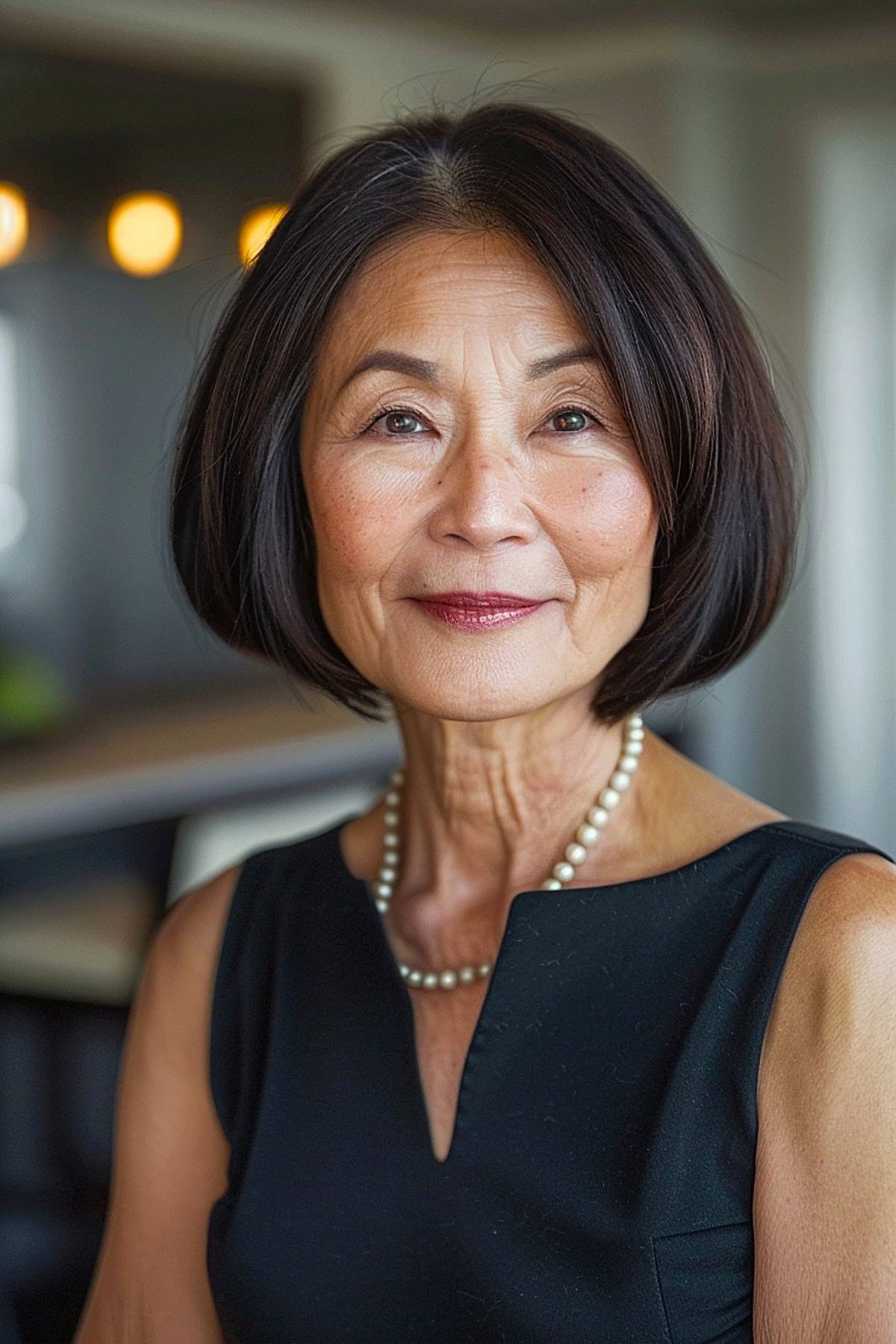 Sleek Chin-Length Blunt Bob — Simple Asian Haircuts