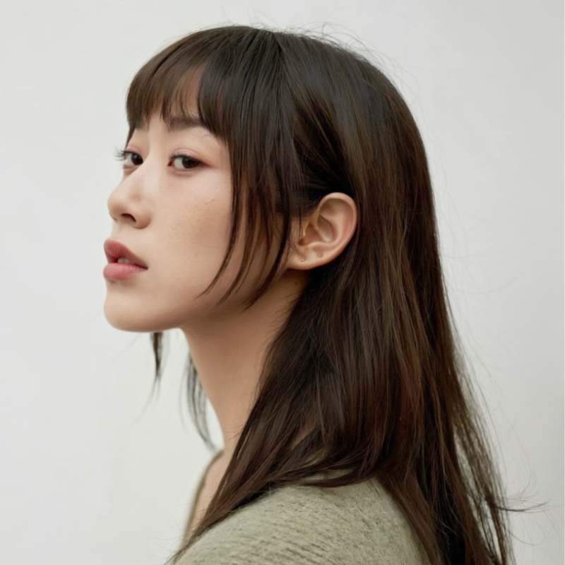 Mid-Back Long Layers With Wispy Face-Framing Bangs — Simple Asian Haircuts