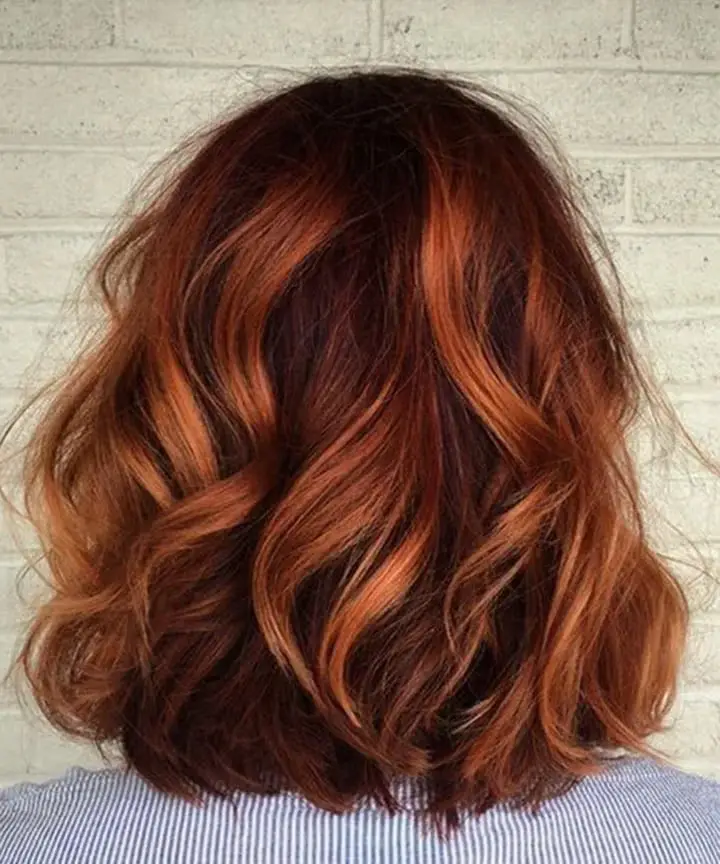 Collarbone Dark Auburn With Bright Copper Balayage Collarbone Dark Auburn With Bright Copper Balayage — Simple Auburn Balayage