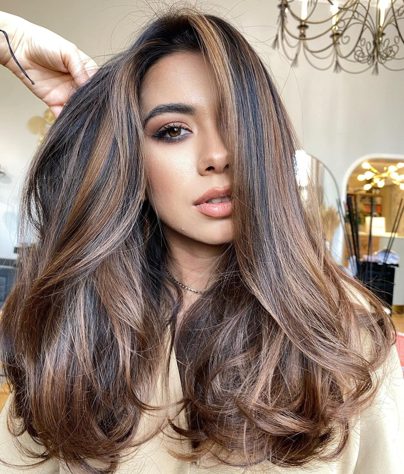 Long Wavy Hair With Caramel Balayage Long Wavy Hair With Caramel Balayage — Simple Balayage