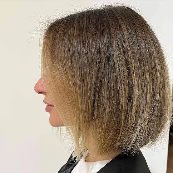 Collarbone Bob Air Dried Dark Blonde Balayage — Simple Balayage Bob
