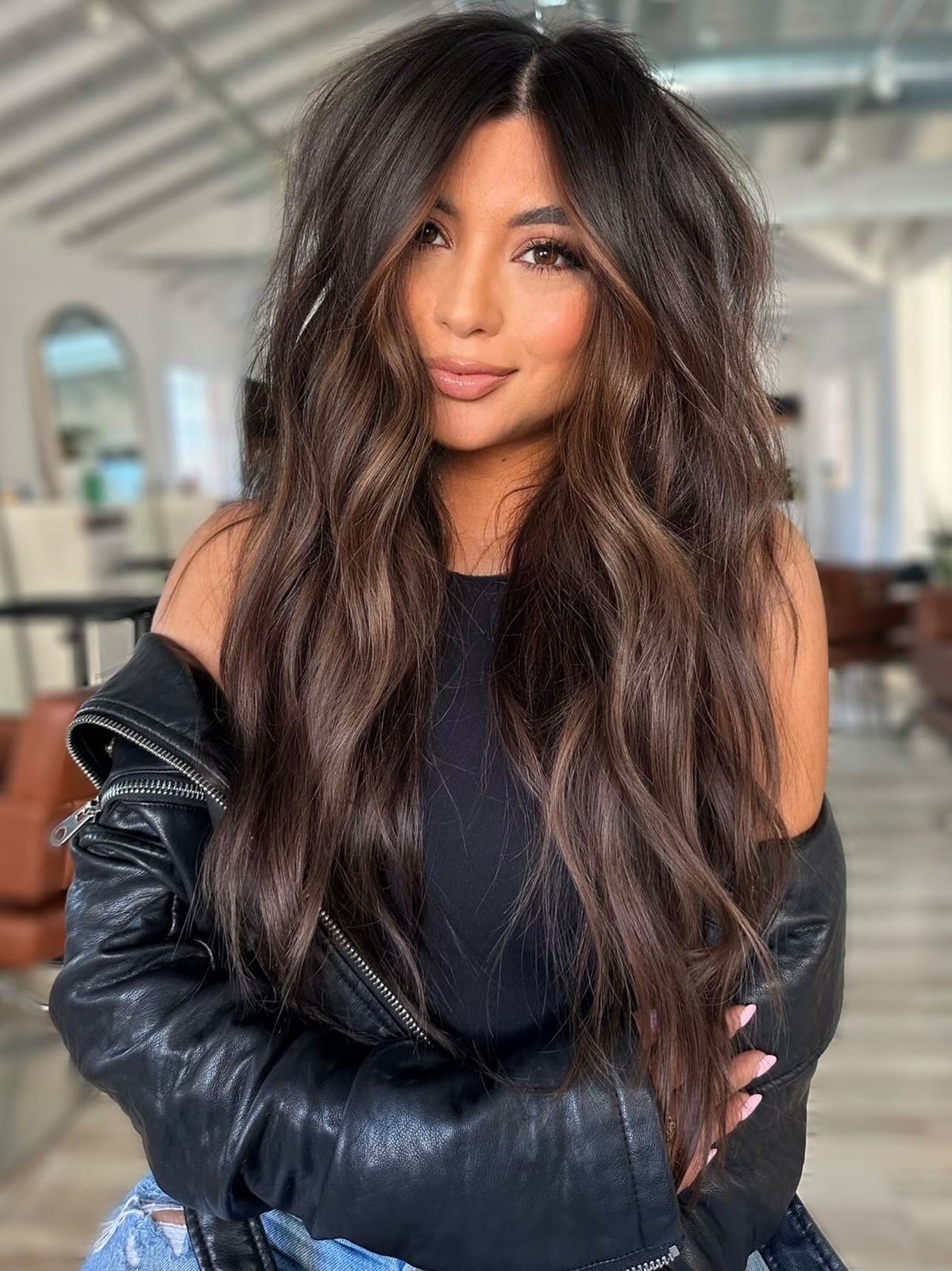 Long Hair With Ash Blonde Balayage Long Hair With Ash Blonde Balayage — Simple Balayage Highlights