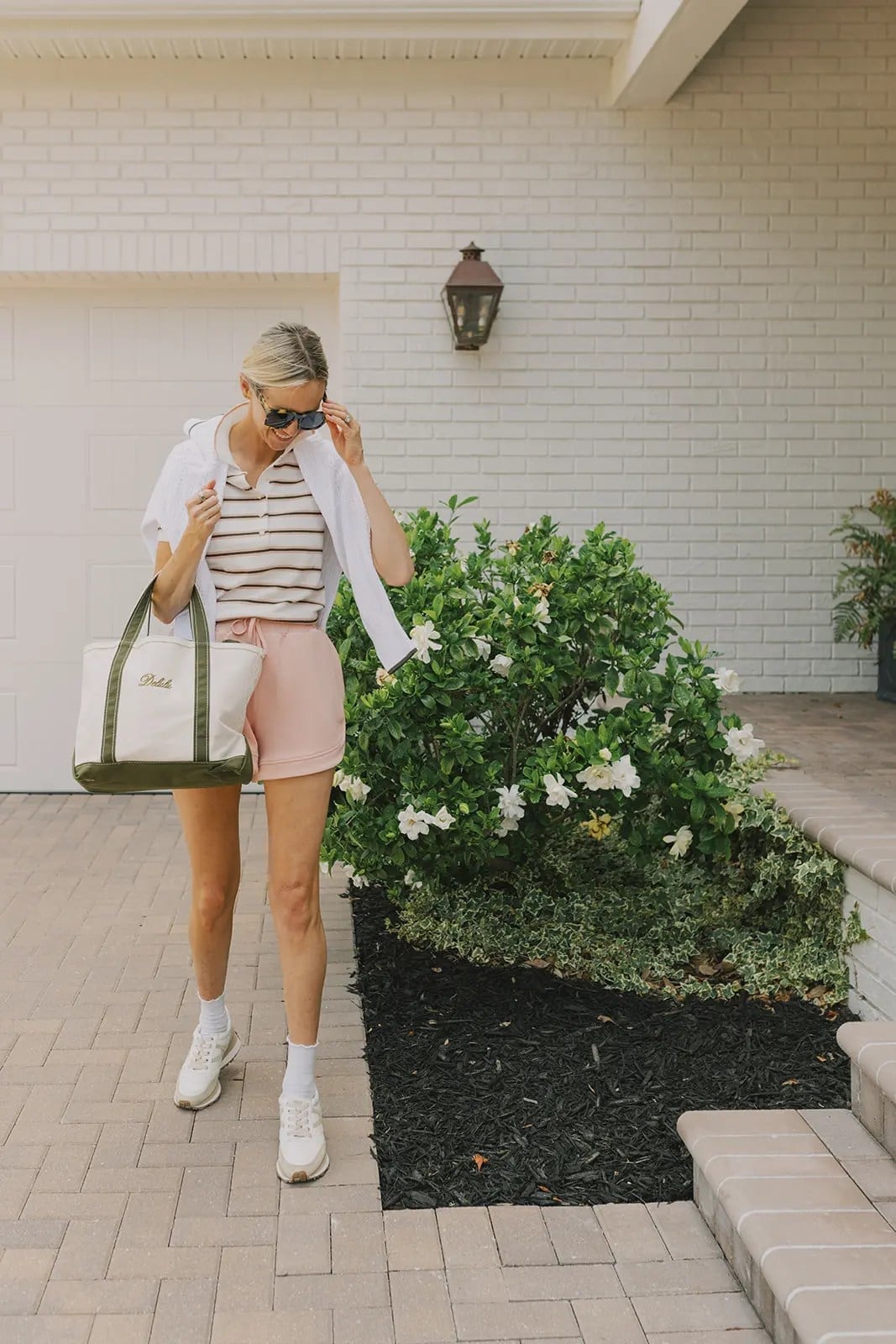 Zip-Up Hoodie with Striped T-Shirt and Pink Shorts Zip-Up Hoodie with Striped T-Shirt and Pink Shorts — Simple Baseball Game Outfits