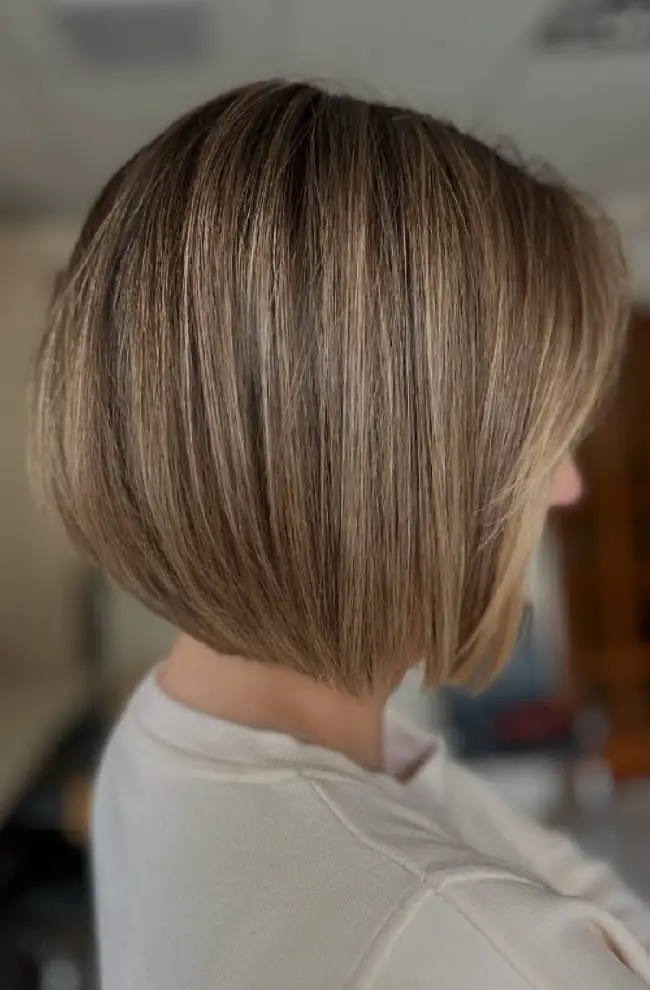 Chin Length Bob Ash Brown With Beige Highlights Chin Length Bob Ash Brown With Beige Highlights — Simple Beige Highlights