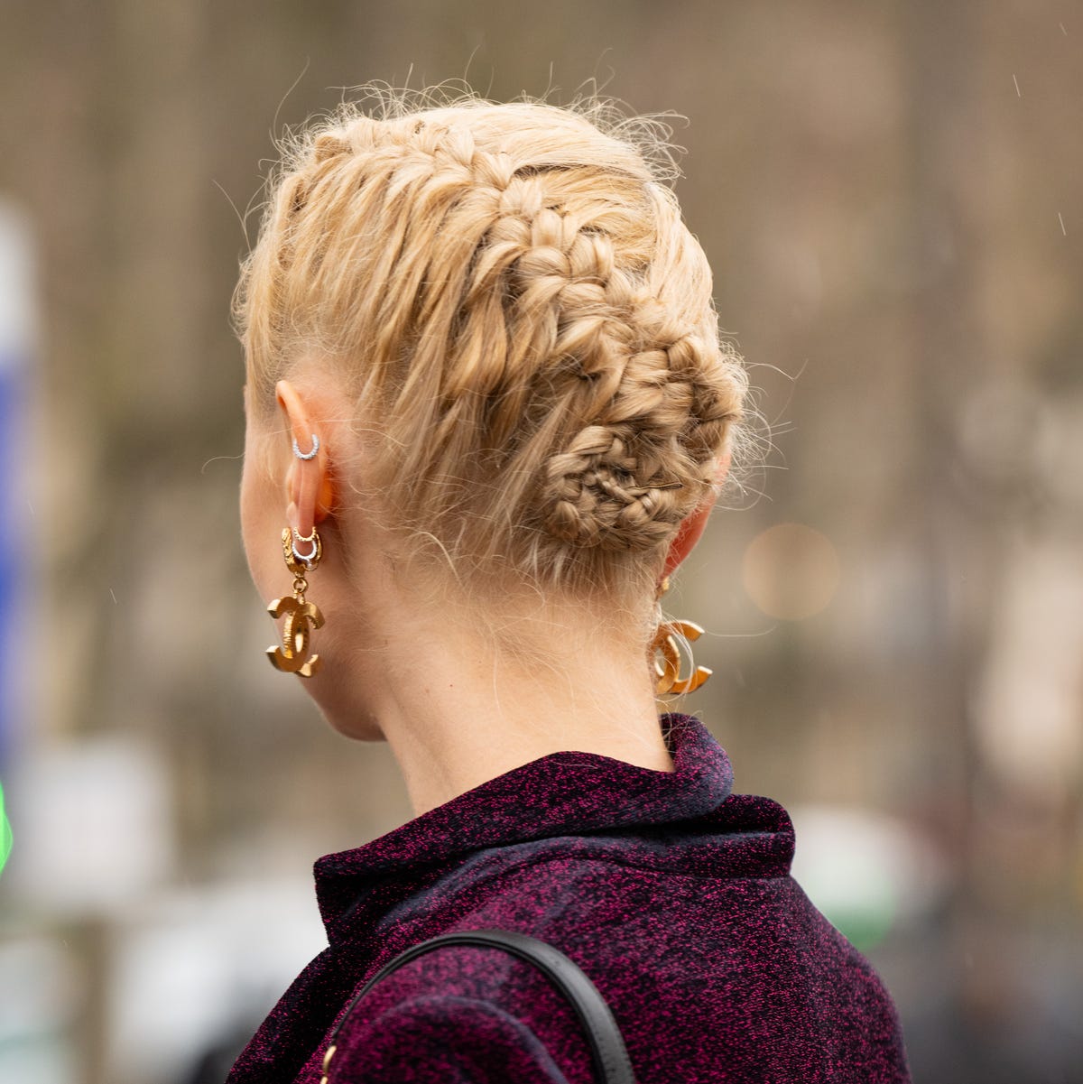 Short Blonde French Braid Updo Short Blonde French Braid Updo — Simple Blonde Braids