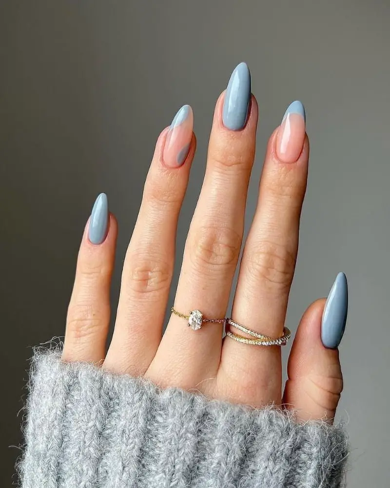 Bright Blue French Tip Soft Square Medium Nails Bright Blue French Tip Soft Square Medium Nails — Simple Blue French Tip Nails