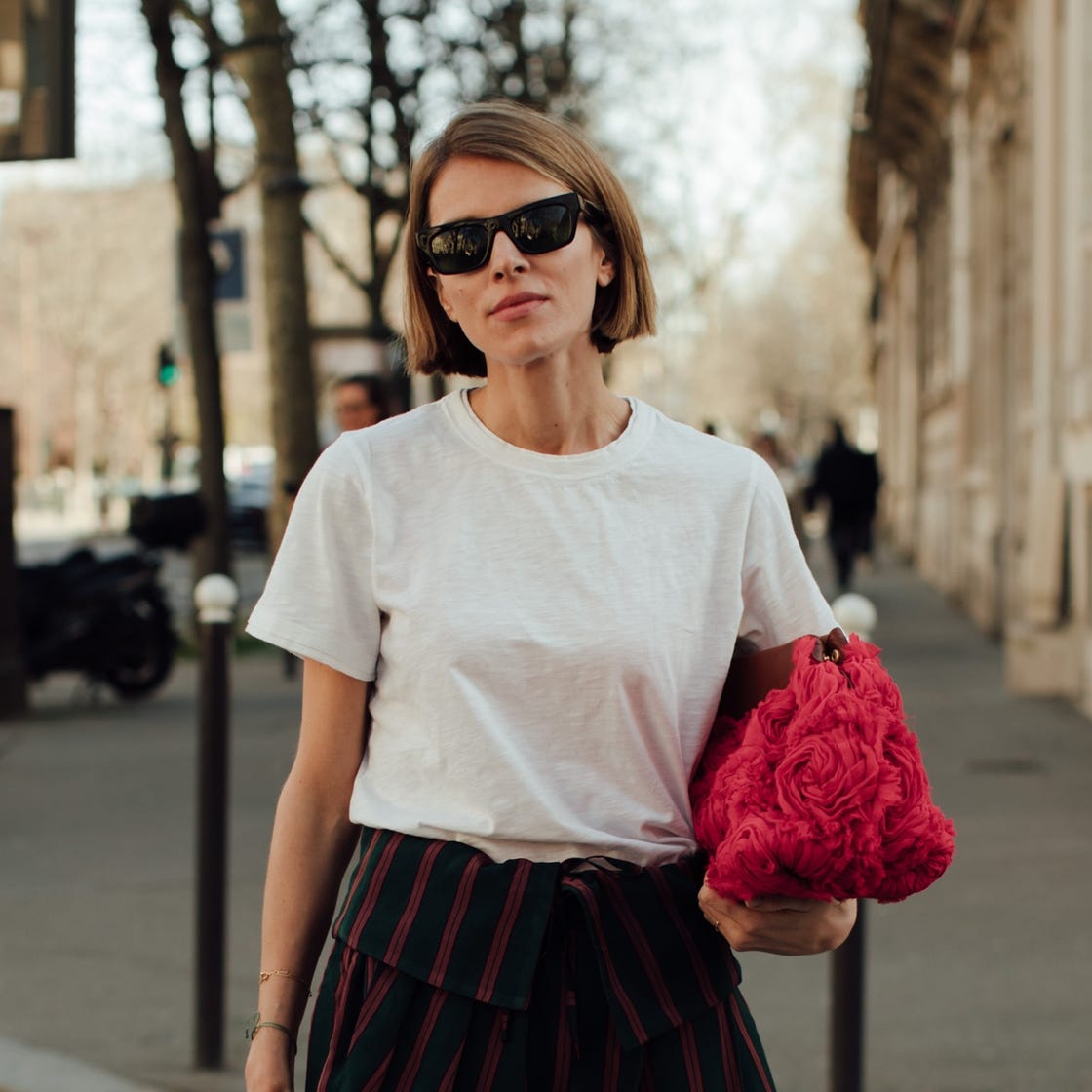Ear Length Dark Blonde Bob — Simple Blunt Bob