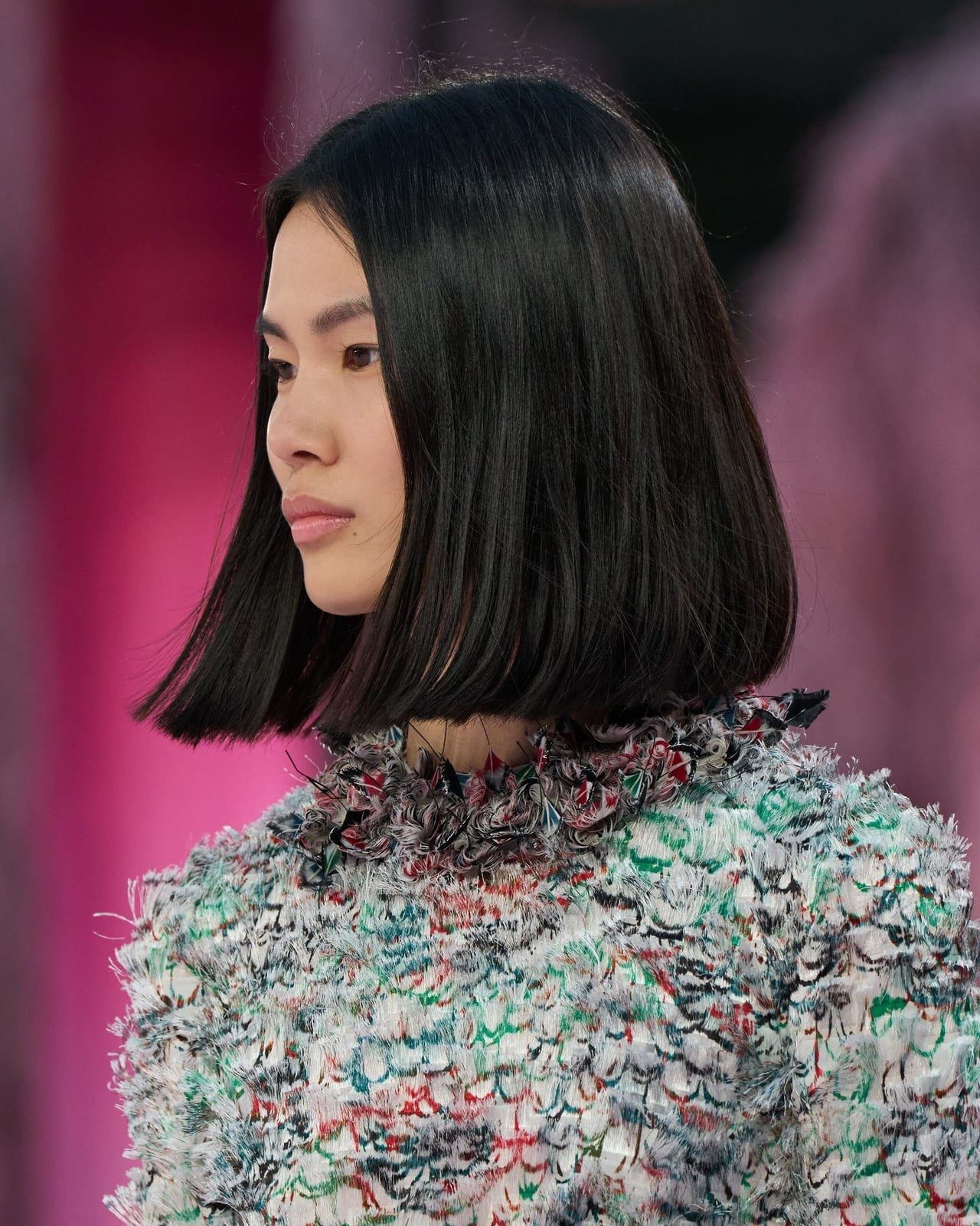 Sharp Collarbone Blunt Bob Black, Straight — Simple Bob for Fine Hair