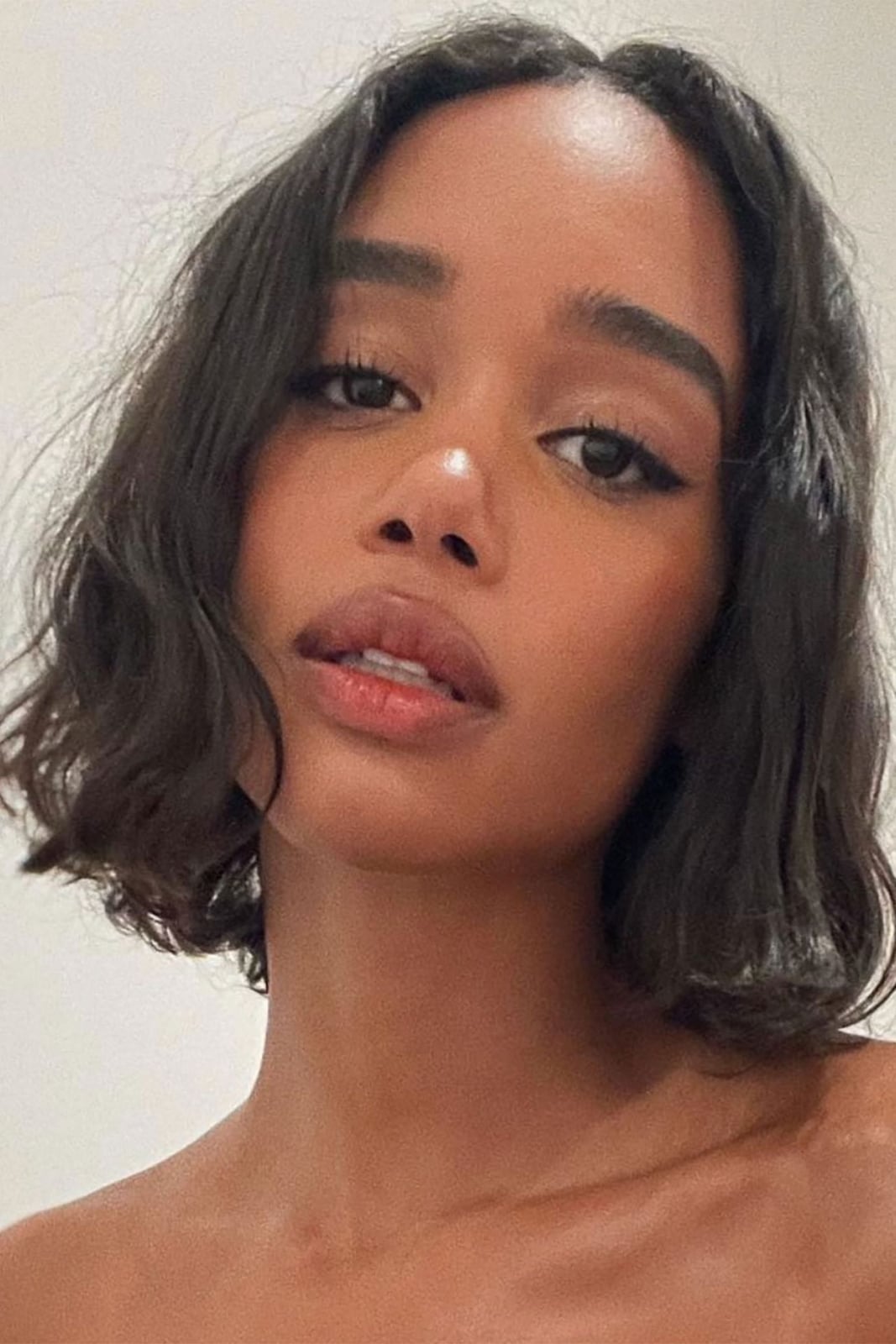 Textured Dark Brown Blunt Bob, Chin Textured Dark Brown Blunt Bob, Chin — Simple Bob Hairstyles