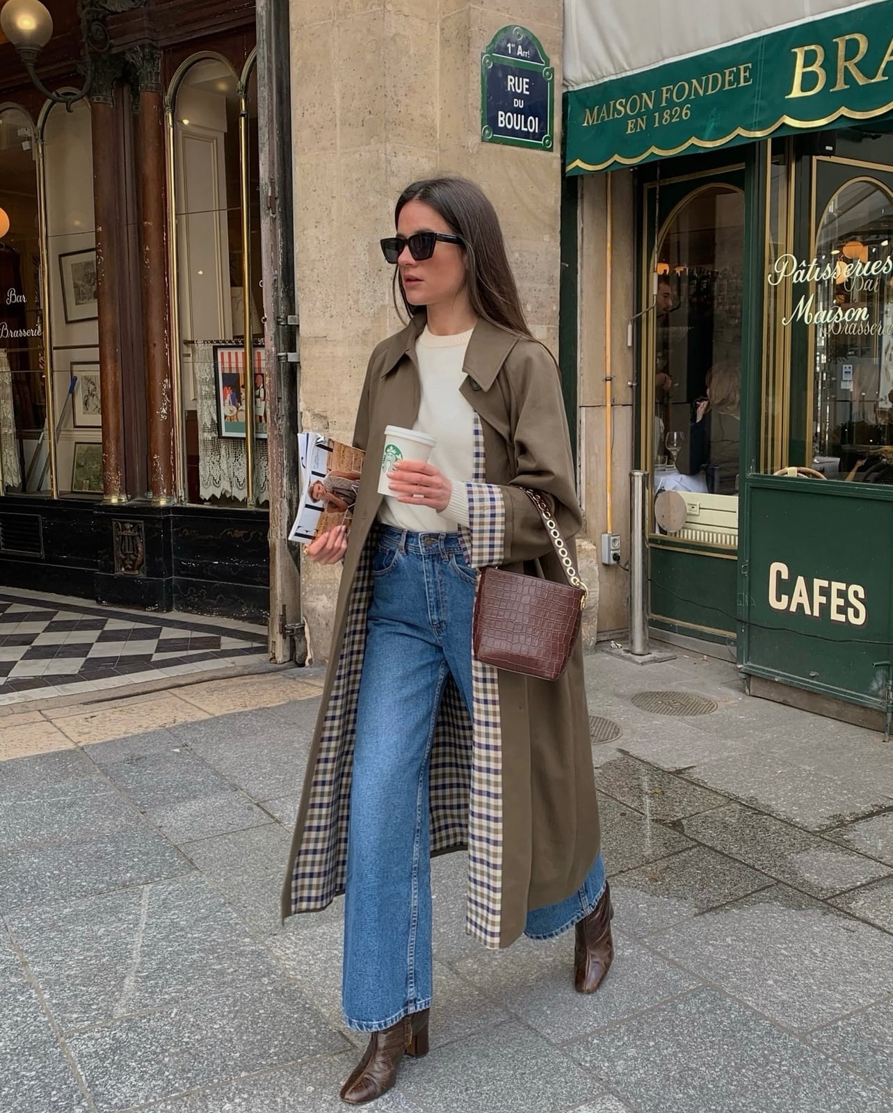 Wide Leg Jeans with a Trench Coat and Heeled Ankle Boots Wide Leg Jeans with a Trench Coat and Heeled Ankle Boots — Simple Boots Outfit Jeans