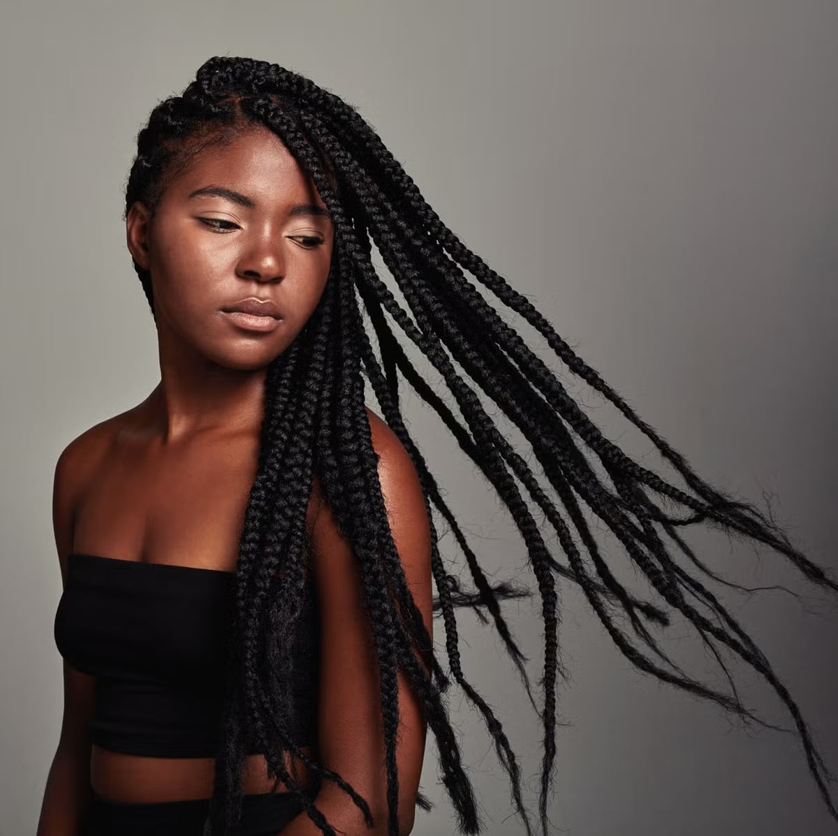 Wavy Thick Box Braids With Honey Blonde Balayage Wavy Thick Box Braids With Honey Blonde Balayage — Simple Box Braids