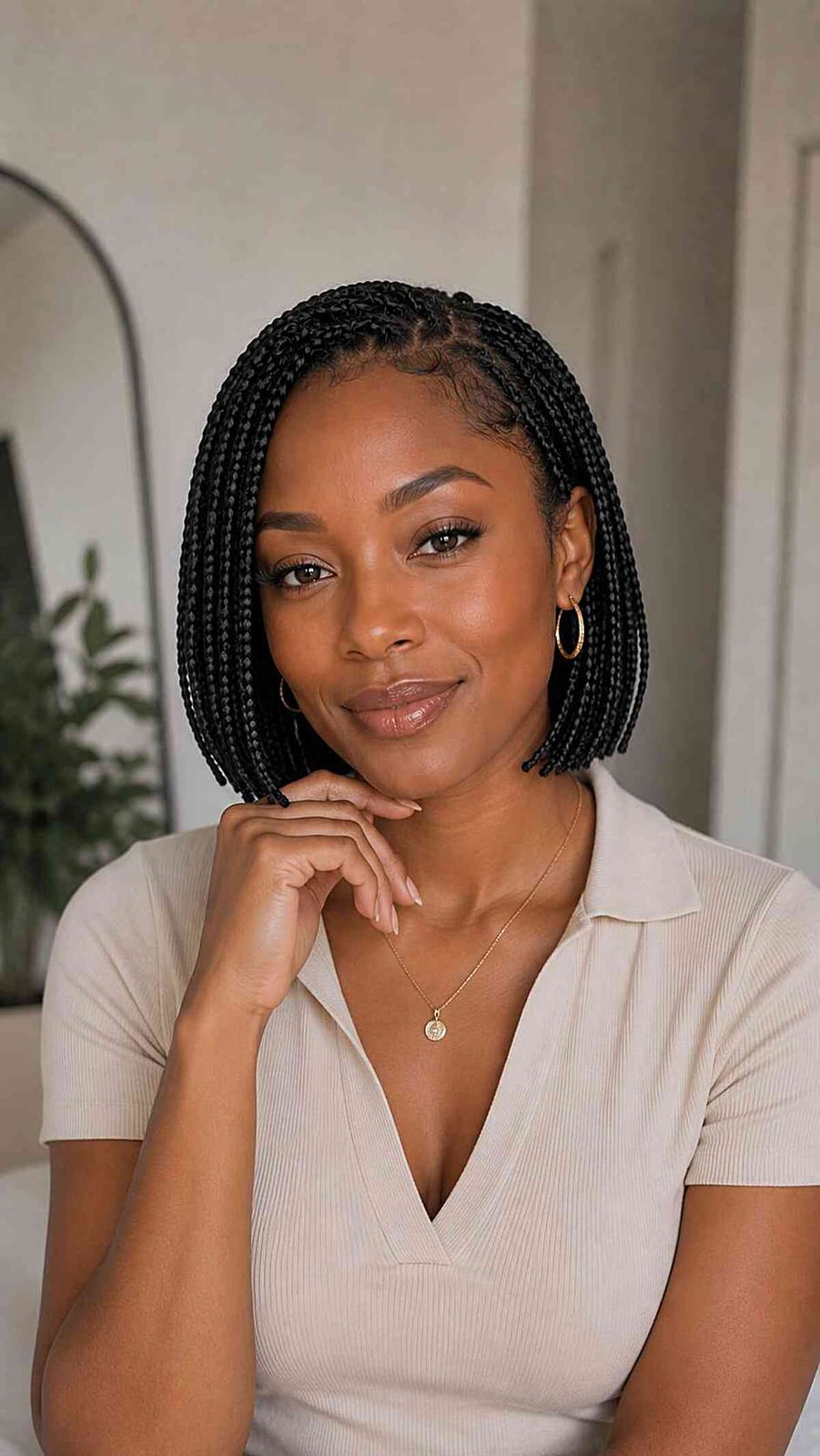 Chin Length Bob Box Braids Chin Length Bob Box Braids — Simple Box Braids Hairstyles