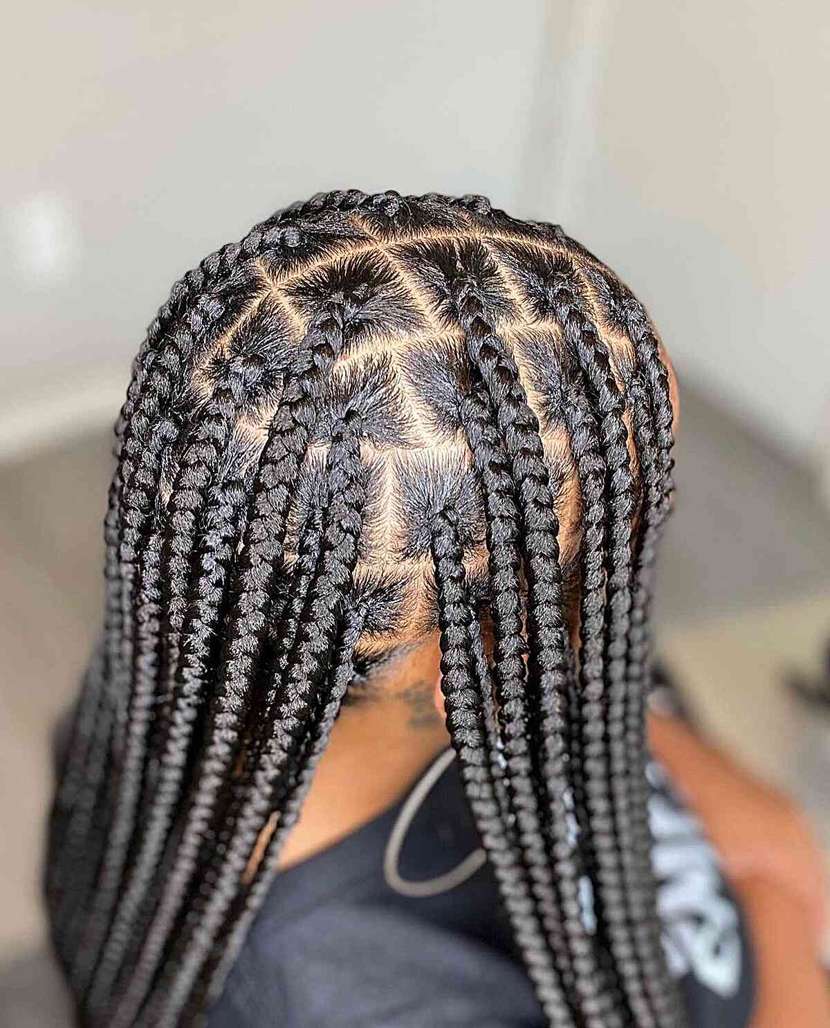 Neat Shoulder Length Box Sections Neat Shoulder Length Box Sections — Simple Box Braids Hairstyles