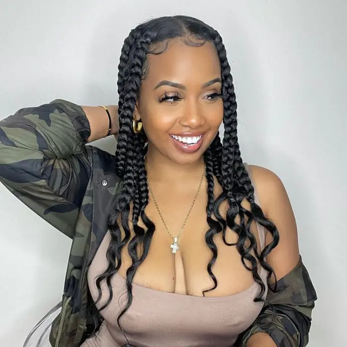 Jumbo Box Braids Ideas, Mid-Back Jumbo Box Braids Ideas, Mid-Back — Simple Box Braids Hairstyles