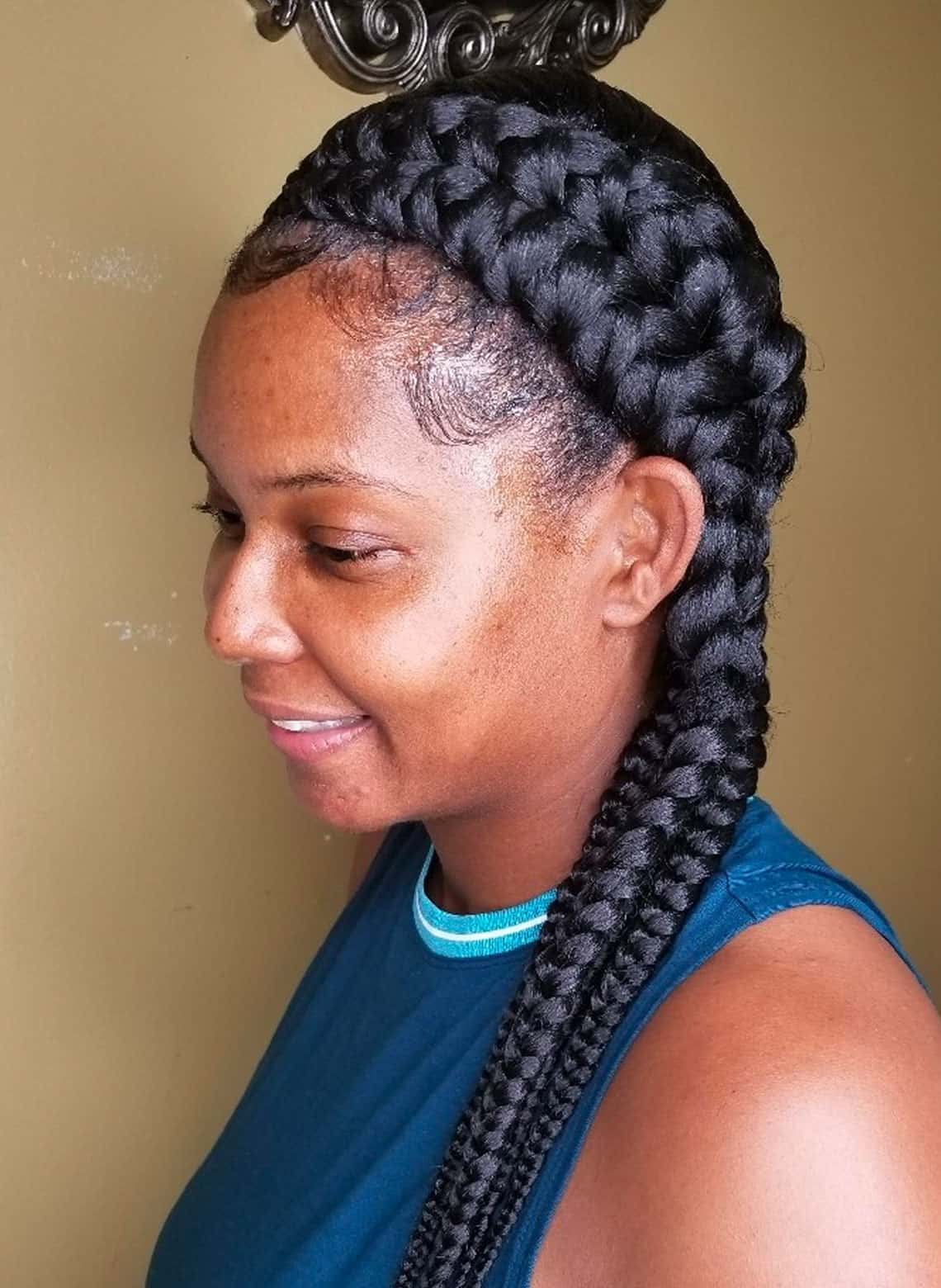 Brown Fishtail Braid With Blonde Highlights Brown Fishtail Braid With Blonde Highlights — Simple Braided Hairstyles Natural Hair