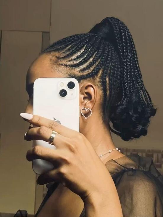 Cornrows To Wavy Curls Ponytail Cornrows To Wavy Curls Ponytail — Simple Braided Ponytail Hairstyles Black