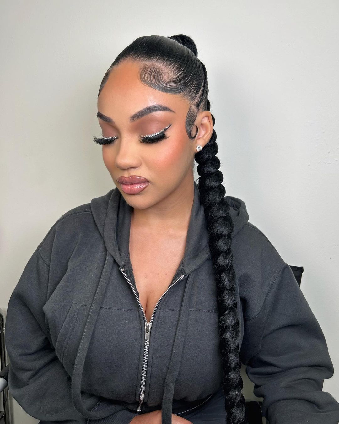 Voluminous Braided Ponytail With Polished Finish Voluminous Braided Ponytail With Polished Finish — Simple Braided Ponytail Hairstyles Black