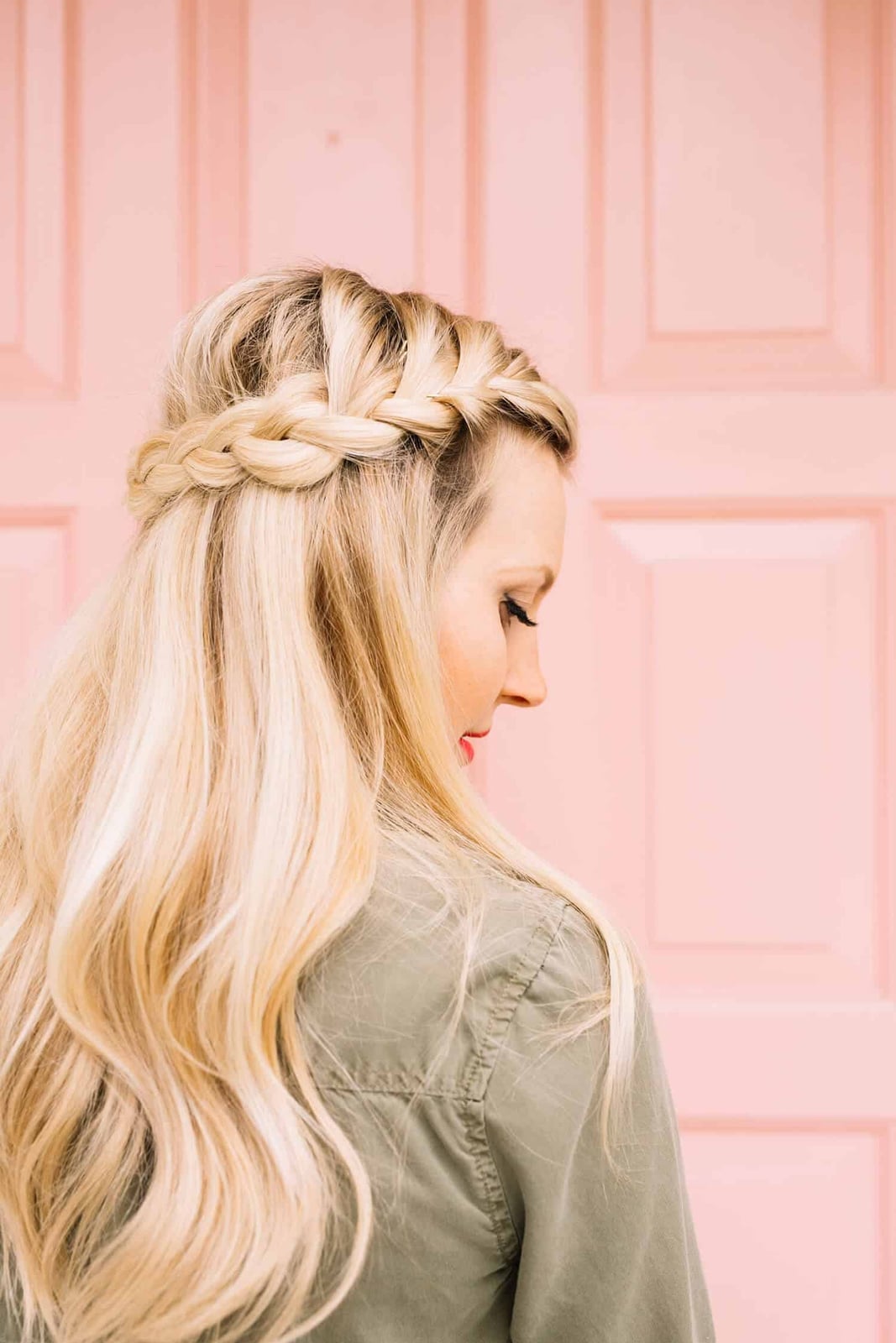 Collarbone Blonde Half-Crown Braid Collarbone Blonde Half-Crown Braid — Simple Braids on Top