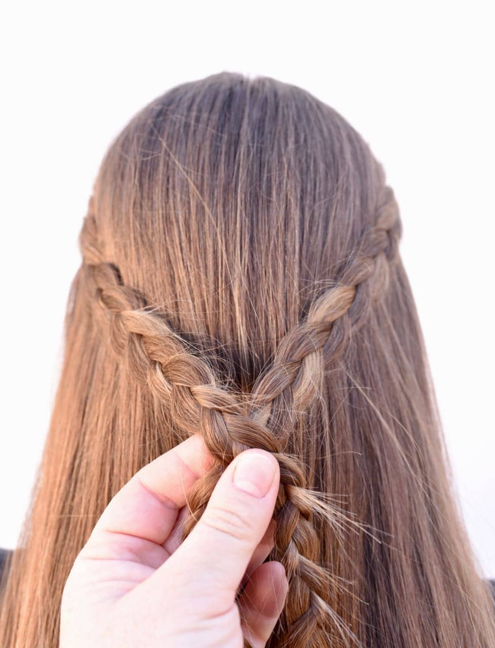 Mid-Back Dark Blonde Braids Half Up Mid-Back Dark Blonde Braids Half Up — Simple Braids on Top