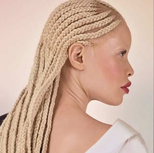 Platinum Blonde Box Braids Platinum Blonde Box Braids — Simple Braids on Top