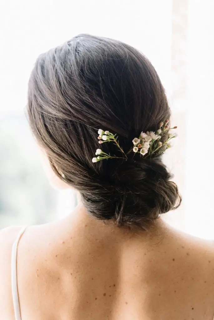 Light Blonde Perfectly Smooth Low Bun — Simple Bridal Bun