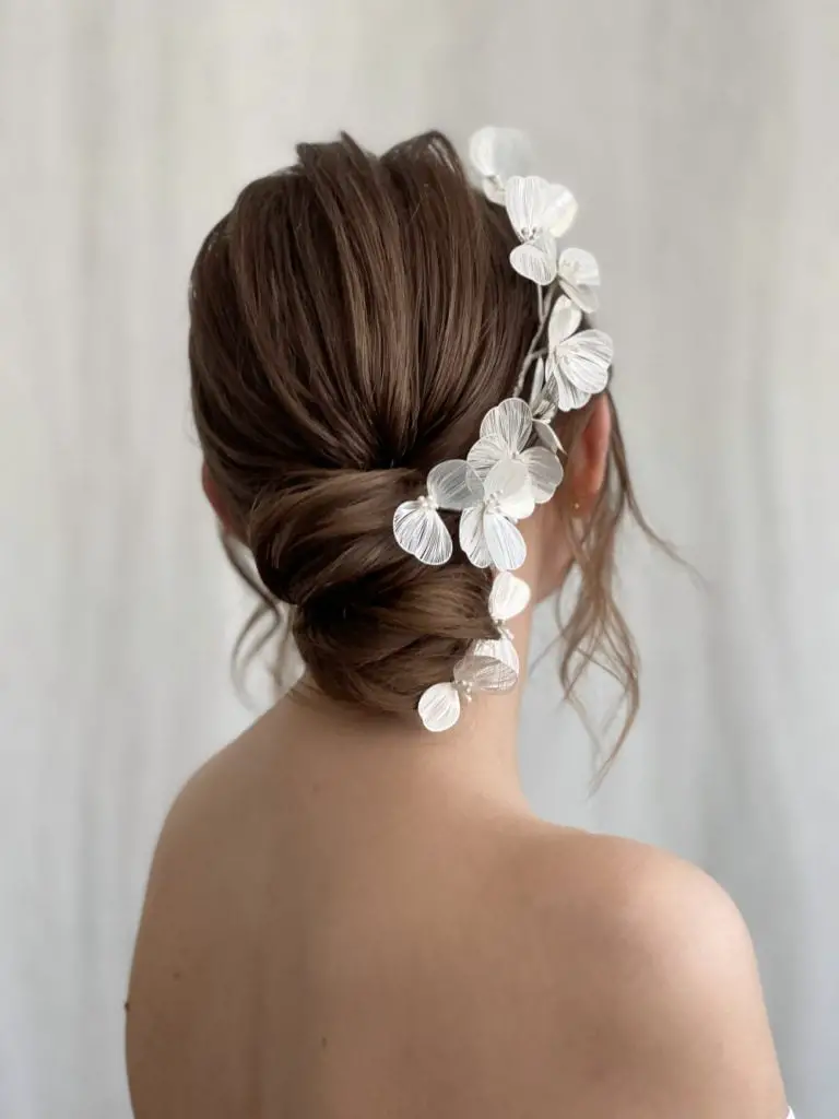 Sleek Ash Blonde Low Bun — Simple Bridal Bun