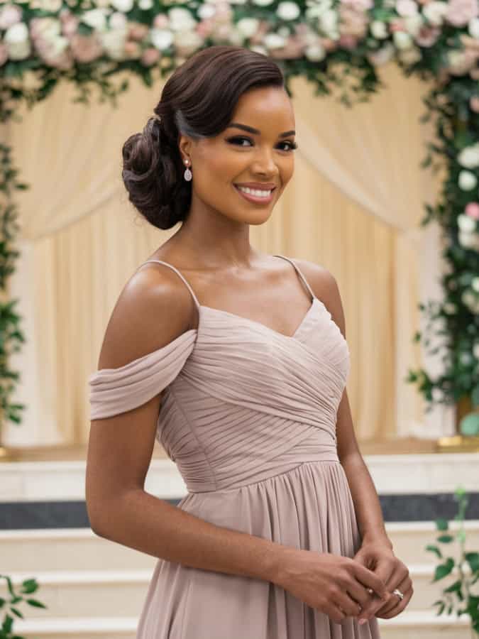 Classic Chignon Updo Classic Chignon Updo — Simple Bridesmaid Updos