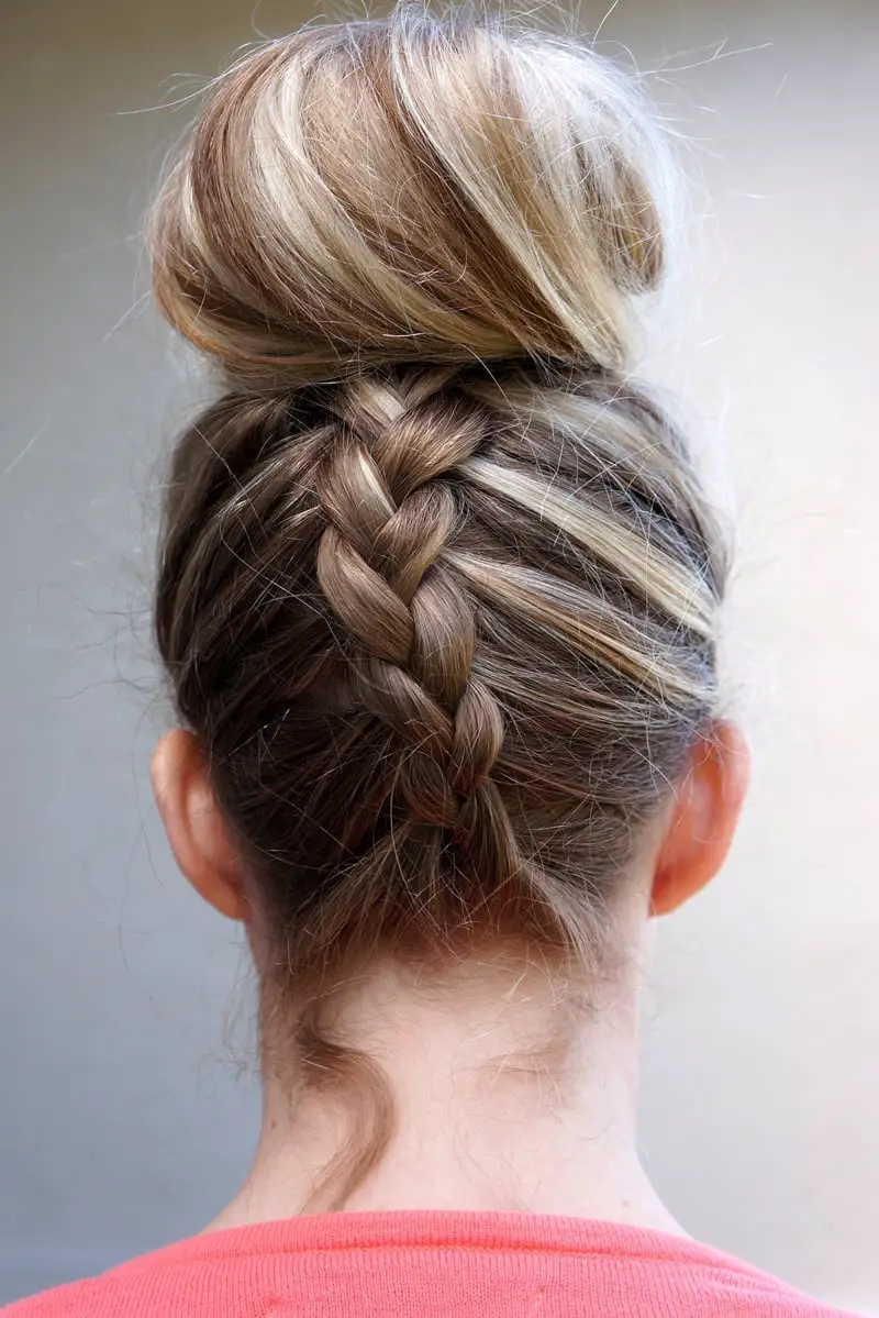 Dutch Braided Top Knot Dutch Braided Top Knot — Simple Bun Braids