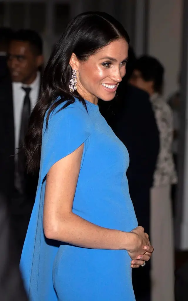Vibrant Blue Crepe Cape Dress with Dramatic Sleeves Vibrant Blue Crepe Cape Dress with Dramatic Sleeves — Simple Cape Outfits