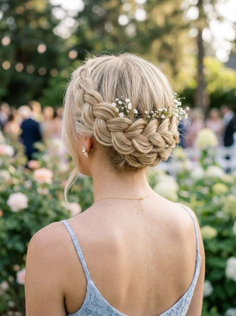 Ash Blonde Updo With Textured Twists Ash Blonde Updo With Textured Twists — Simple Casual Updo