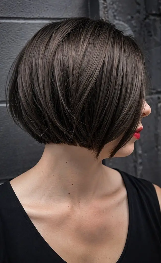 Layered Bob With Stacked Back Layers Layered Bob With Stacked Back Layers — Simple Chin Length Bob