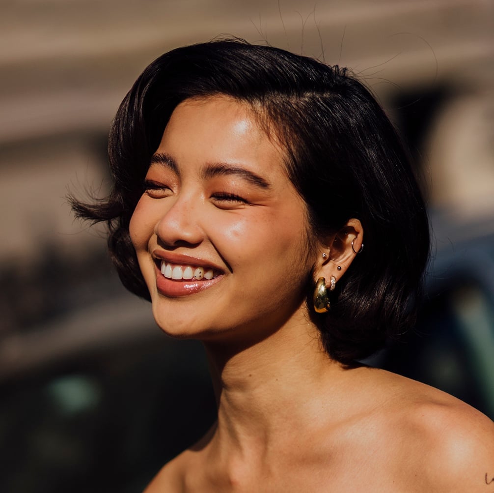 Dark Brown Bob With Textured Ends and Air Dried Dark Brown Bob With Textured Ends and Air Dried — Simple Chin Length Bob