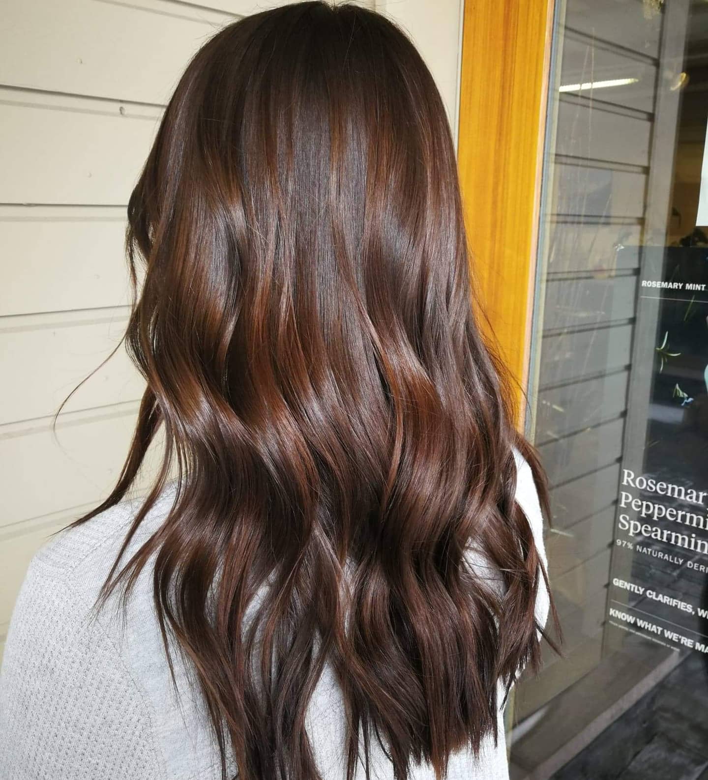 Mid-Back Chocolate Balayage With Voluminous Blowout Mid-Back Chocolate Balayage With Voluminous Blowout — Simple Chocolate Balayage