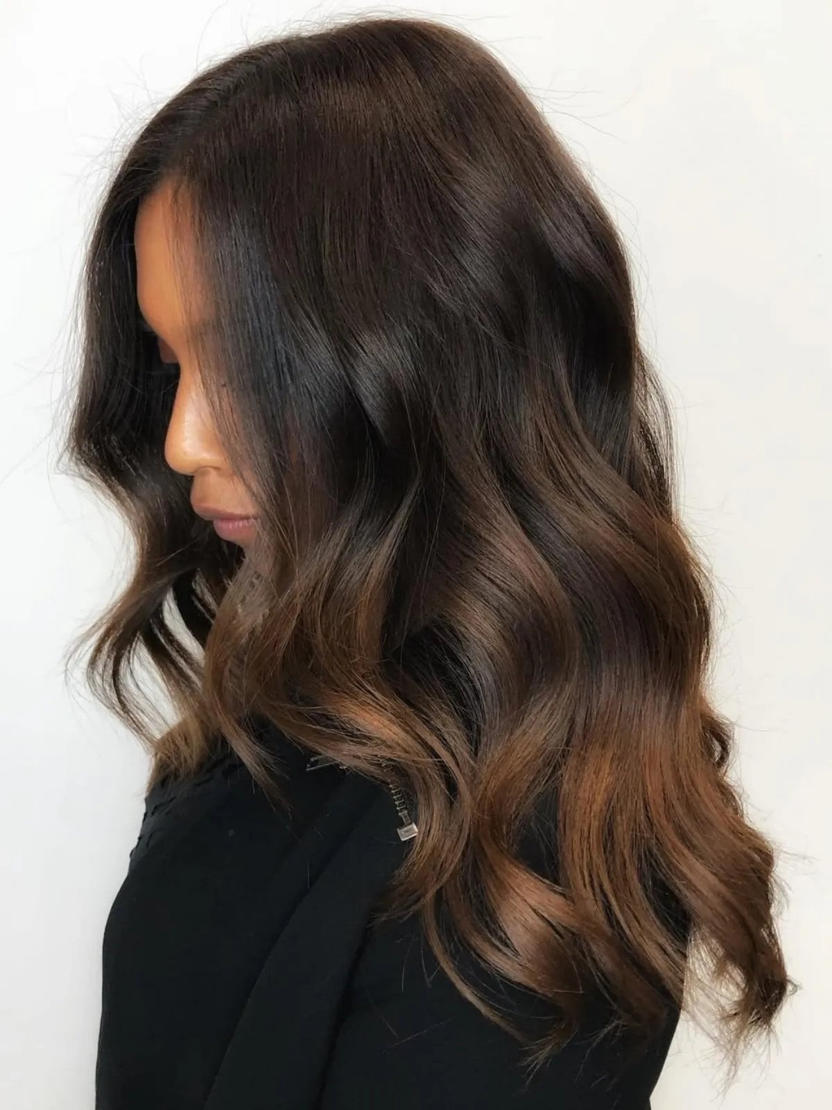 Chocolate Brown With Warm Caramel Gloss — Simple Chocolate Highlights