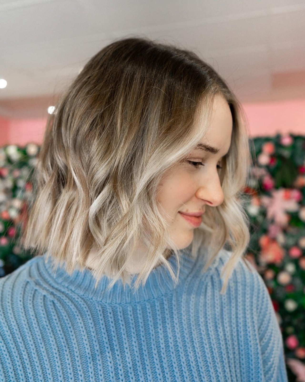 Light Brown Bob Wispy Bangs Textured Waves Light Brown Bob Wispy Bangs Textured Waves — Simple Choppy Bob