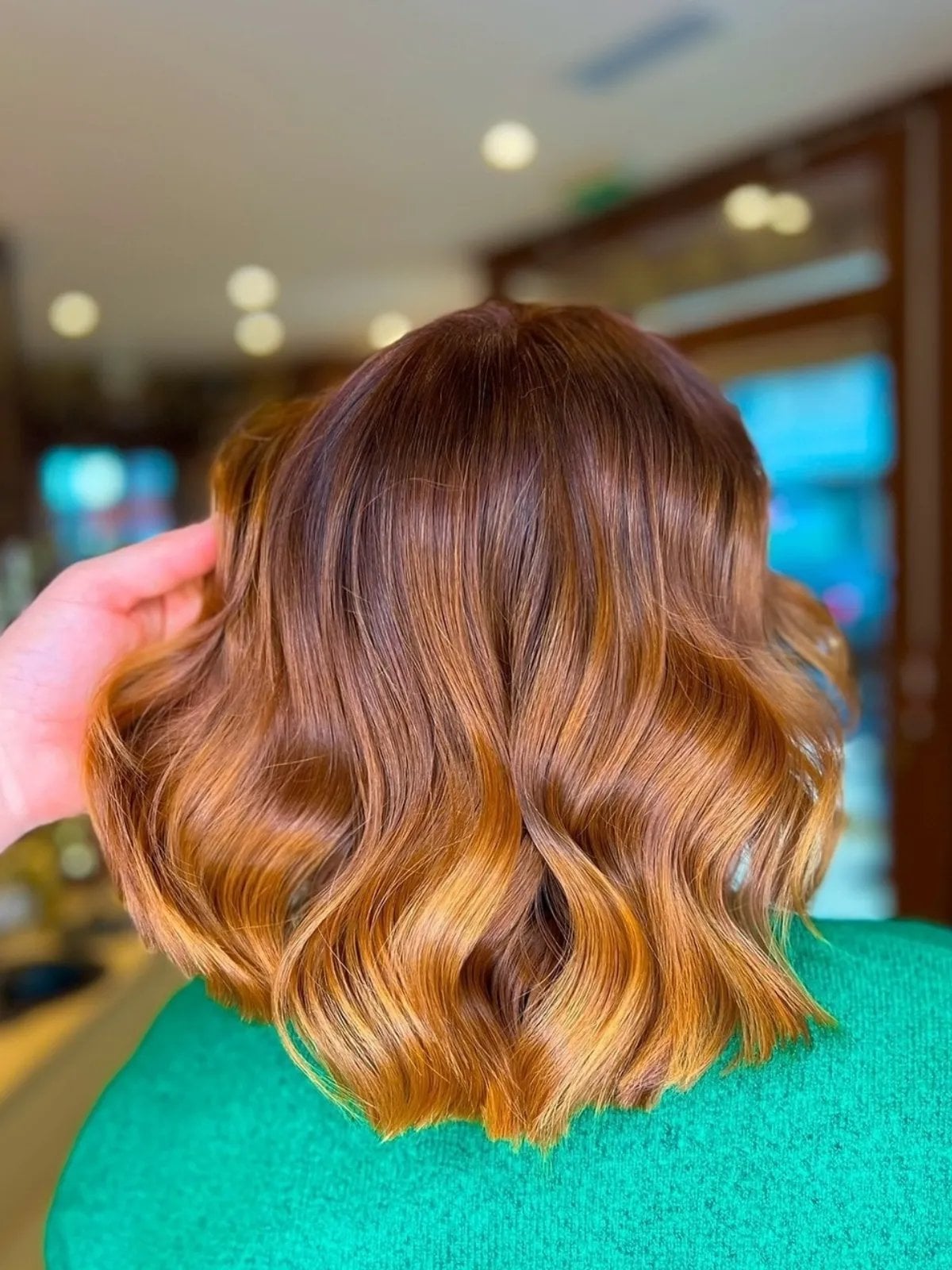 Collarbone Bob Copper Blonde Balayage Collarbone Bob Copper Blonde Balayage — Simple Copper Hair with Blonde