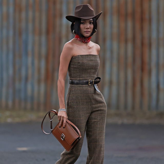 Strapless Jumpsuit and Cowboy Hat Strapless Jumpsuit and Cowboy Hat — Simple Cowboy Hat Outfits