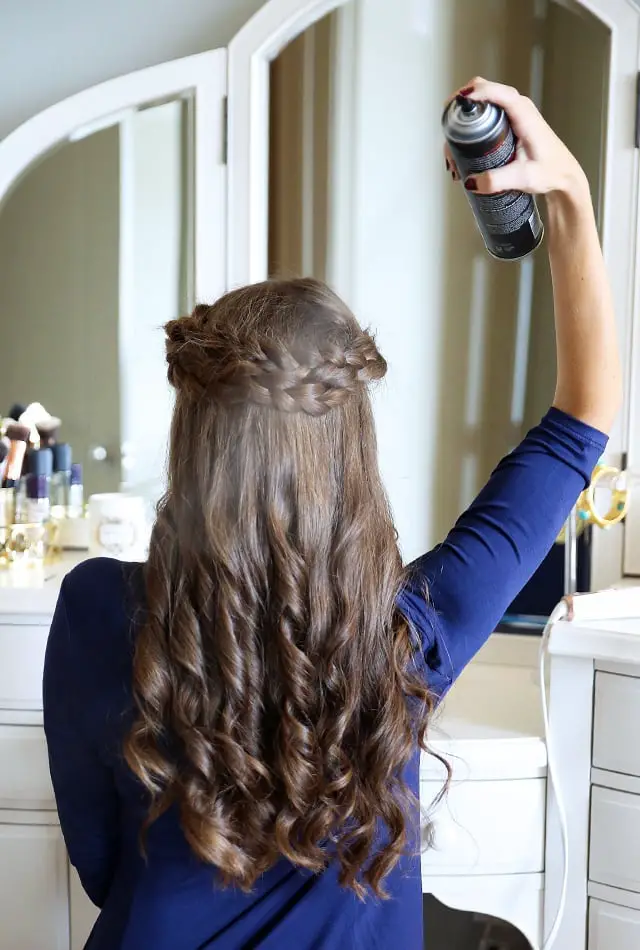 Medium Brown French Braid Crown — Simple Crown Braid