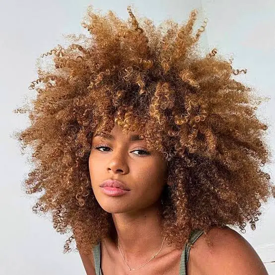 Shoulder Length Honey Blonde Curls Shoulder Length Honey Blonde Curls — Simple Curly Bangs