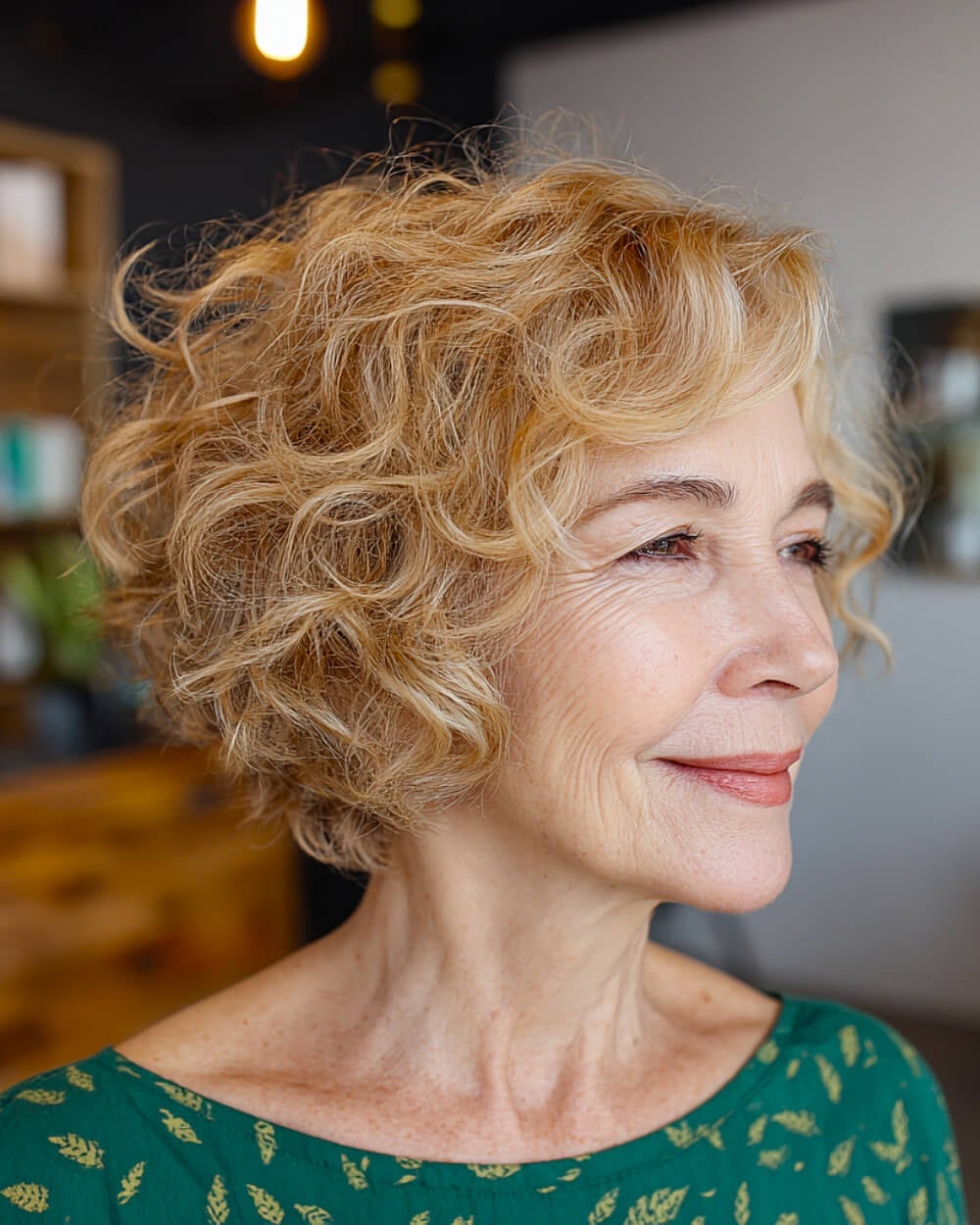 Honey Blonde Bob With Wispy Bangs Honey Blonde Bob With Wispy Bangs — Simple Curly Bob Hairstyles
