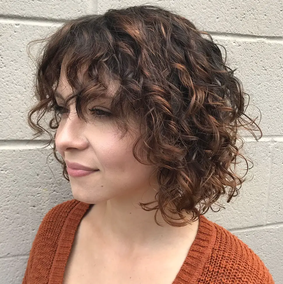 Chin Bob With Full Fringe Chin Bob With Full Fringe — Simple Curly Bob Hairstyles