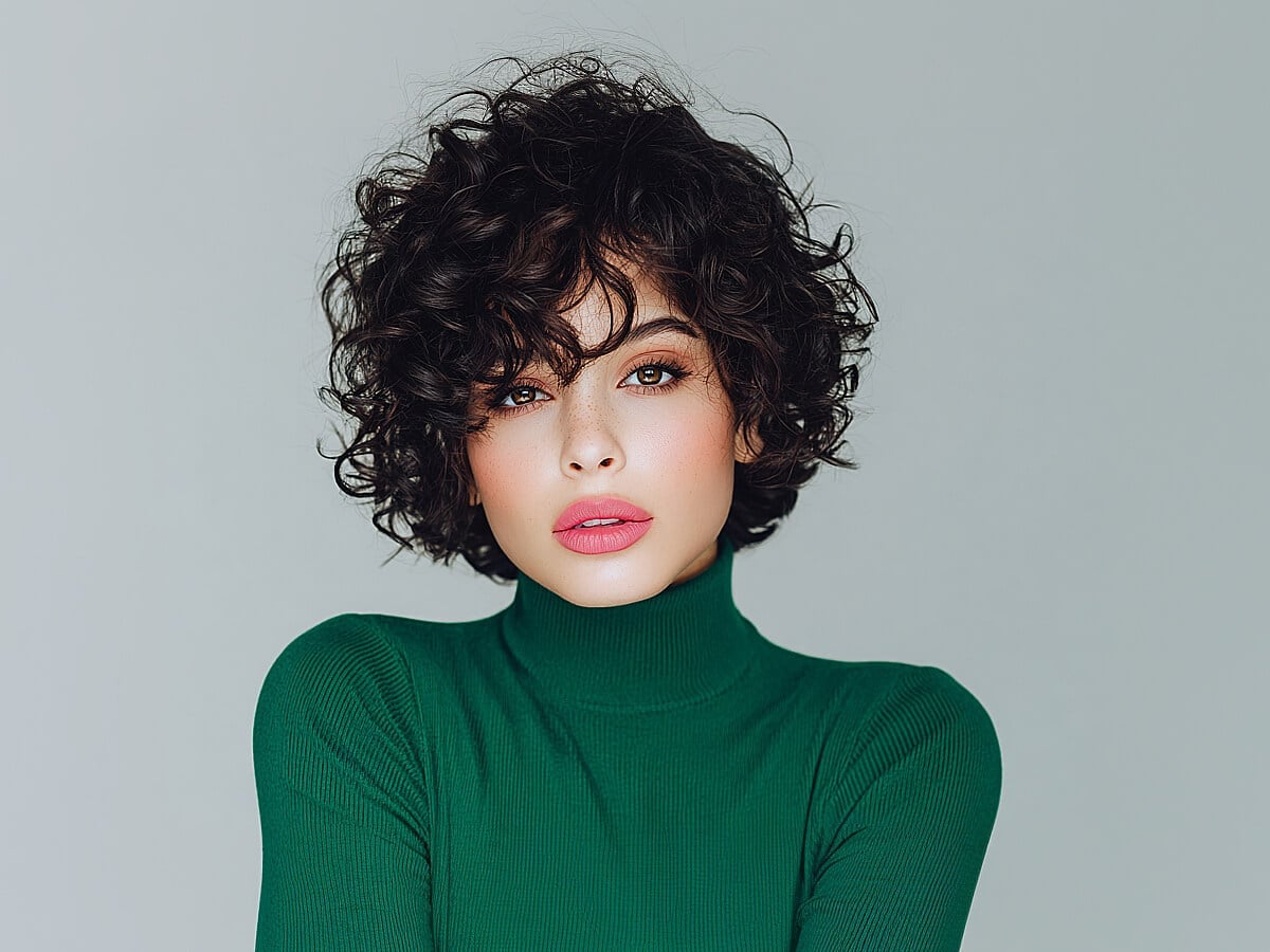 Short Curly Bob With Bouncy Curls Short Curly Bob With Bouncy Curls — Simple Curly Hair Cuts