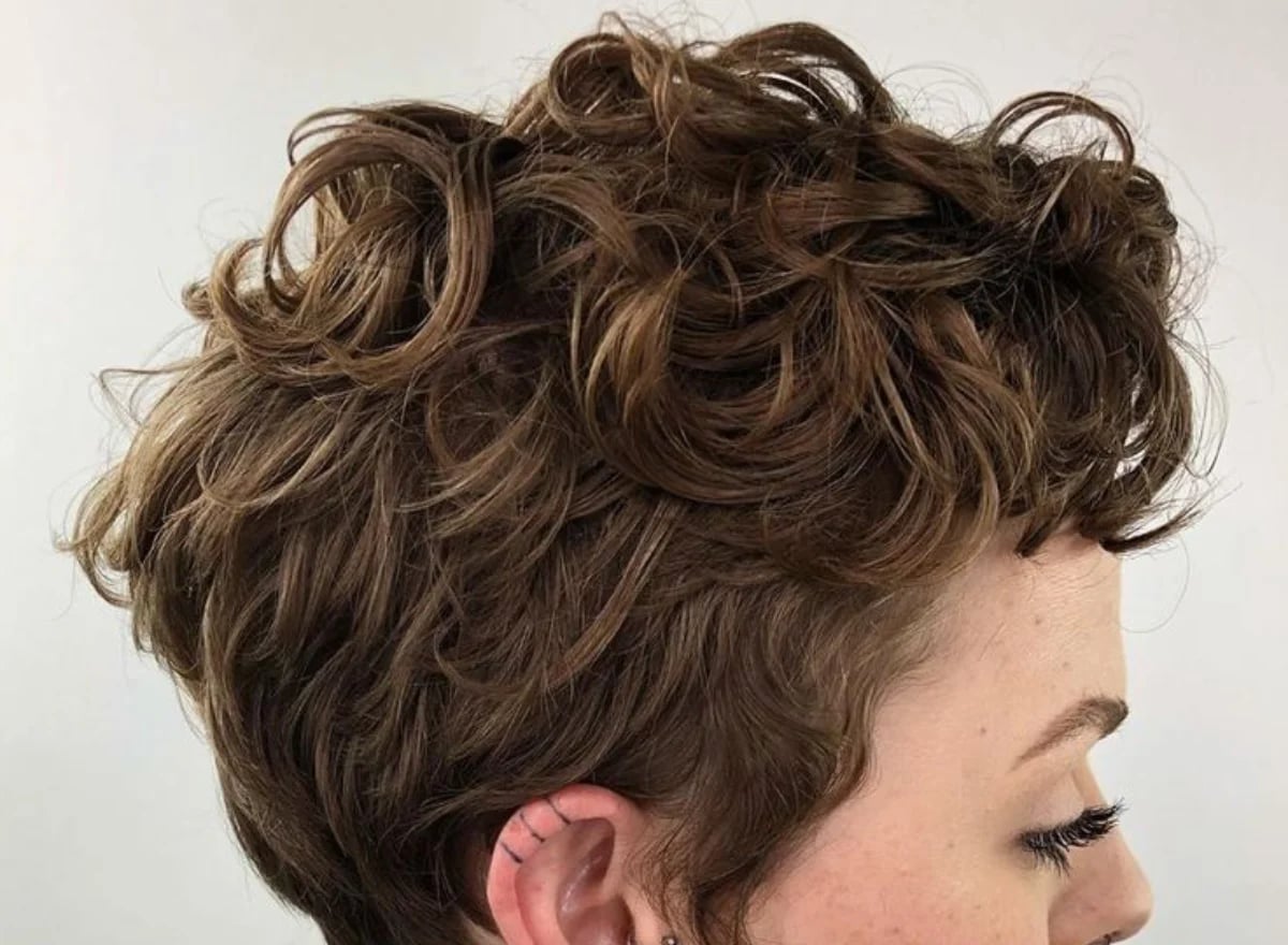 Short Pixie Cut With Textured Layers Short Pixie Cut With Textured Layers — Simple Curly Hair Cuts