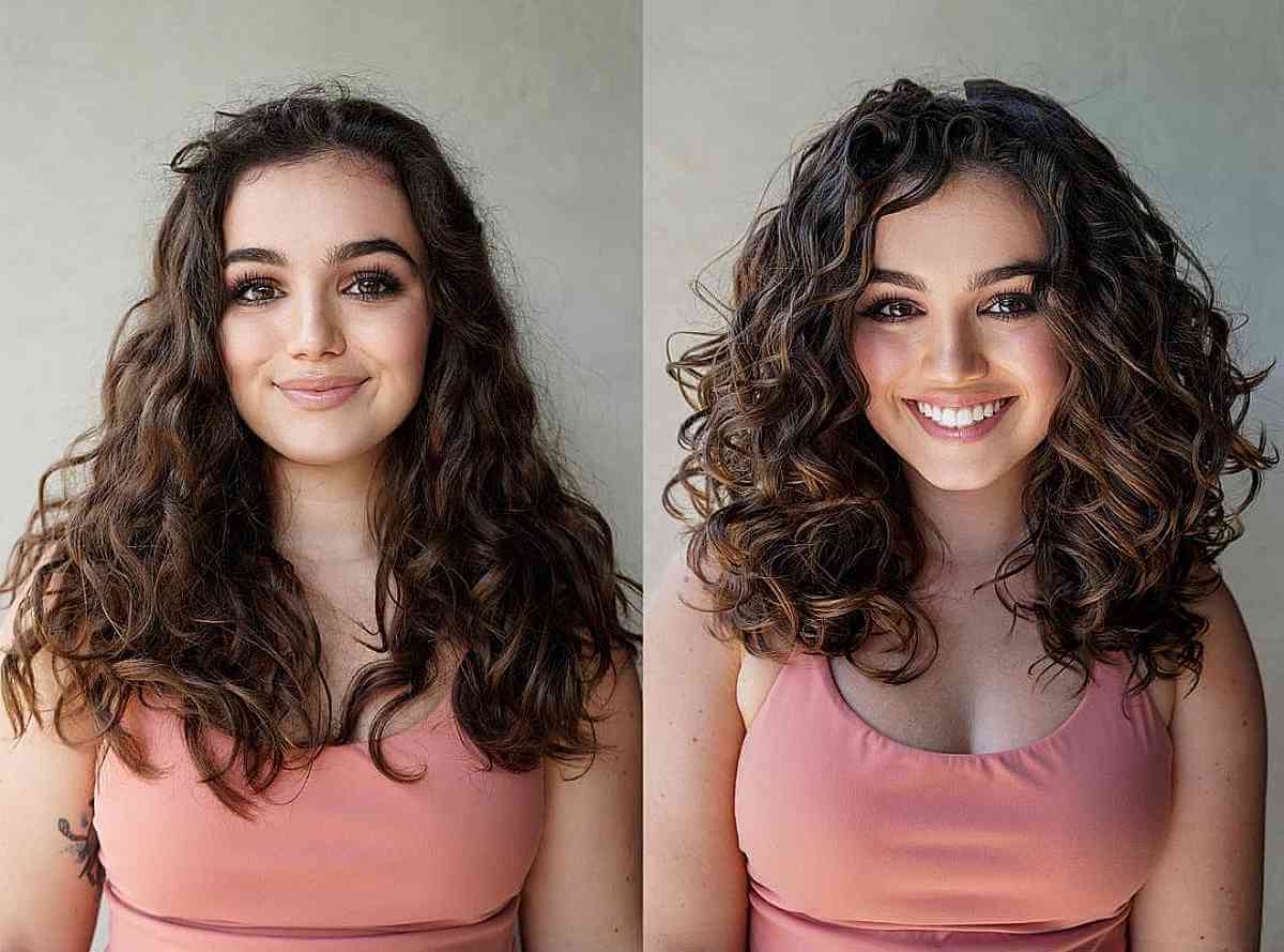 Shoulder Butterfly Cut With Face-Framing — Simple Curly Hair Haircuts